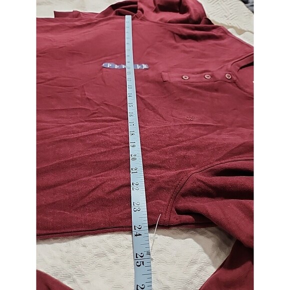Izod Long Sleeve shirt XL color Burgundy Relaxed Classic.  New - Picture 4 of 7